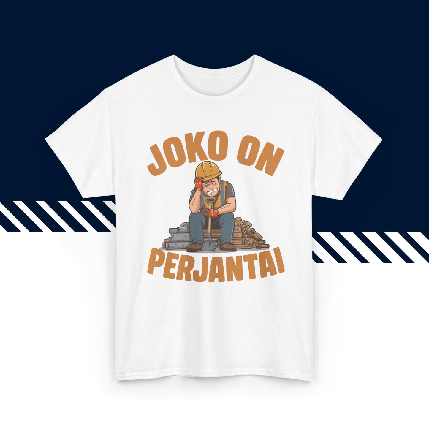 Valkoinen 100% puuvillainen t-paita miehille, hauskat paidat, Joko on perjantai -tekstipainatus.