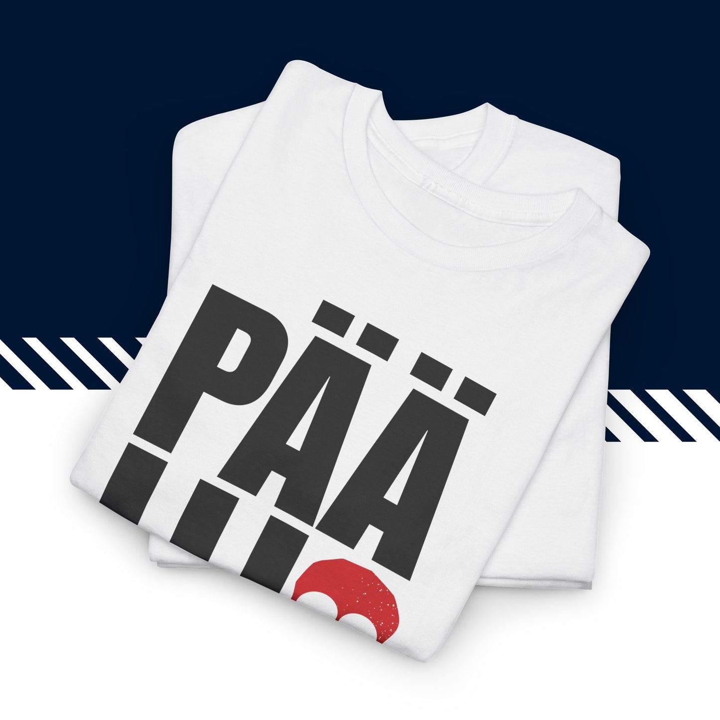 Valkoinen puuvillainen hauskat printtipaidat, Päällikkö t-paita, taitettuna, 100% puuvilla.