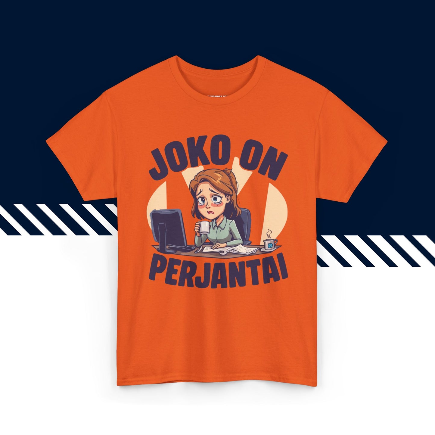 Oranssi puuvillainen t-paita naisille, hauskat paidat, Joko on perjantai -tekstipainatus, naisellinen malli.