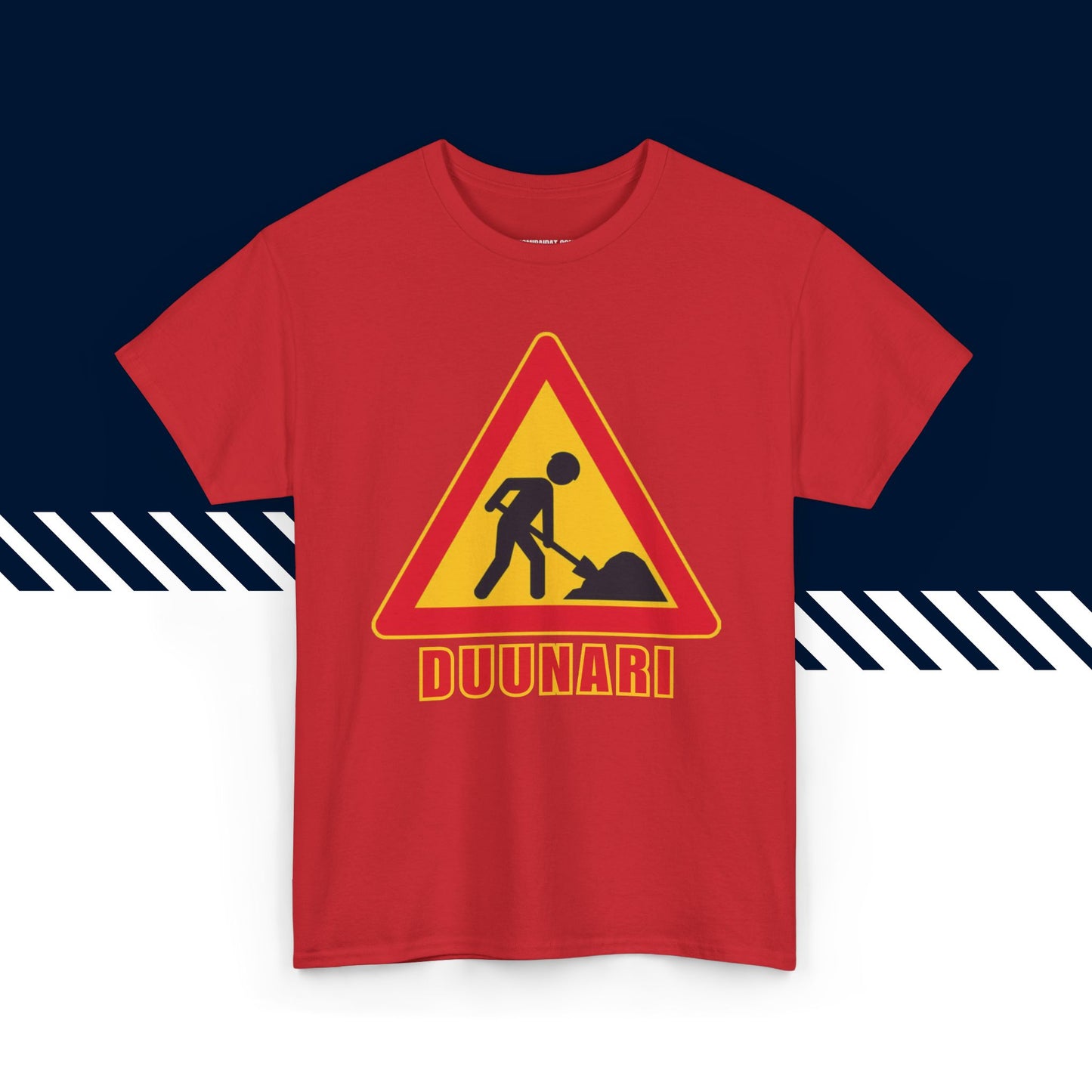 Punainen 100% puuvillainen t paidat hauskat tekstit, Duunari-tekstipainatus, rento malli.
