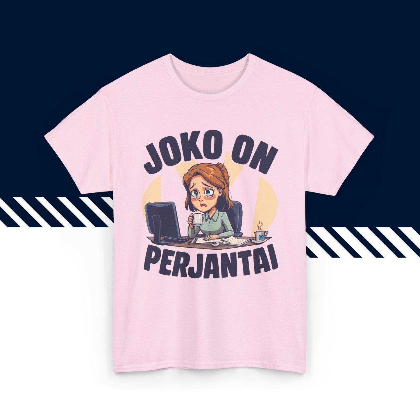 Pinkki 100% puuvillainen t-paita naisille, hauskat paidat, Joko on perjantai -tekstipainatus.
