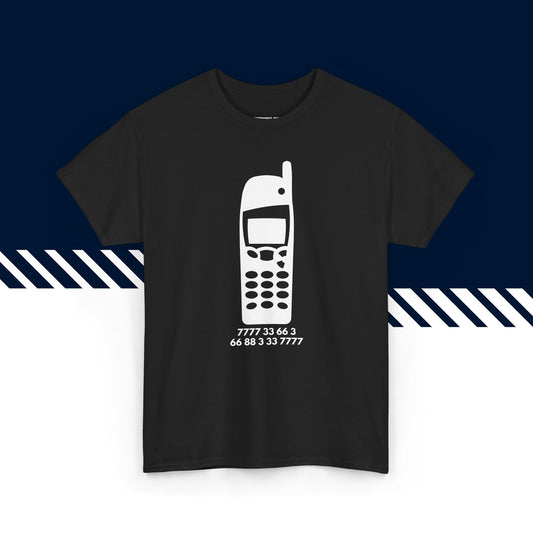 Musta puuvillainen t-paita, hauskat paidat, suomipaidat.comin Send nudes -tekstipainatus, unisex-malli.