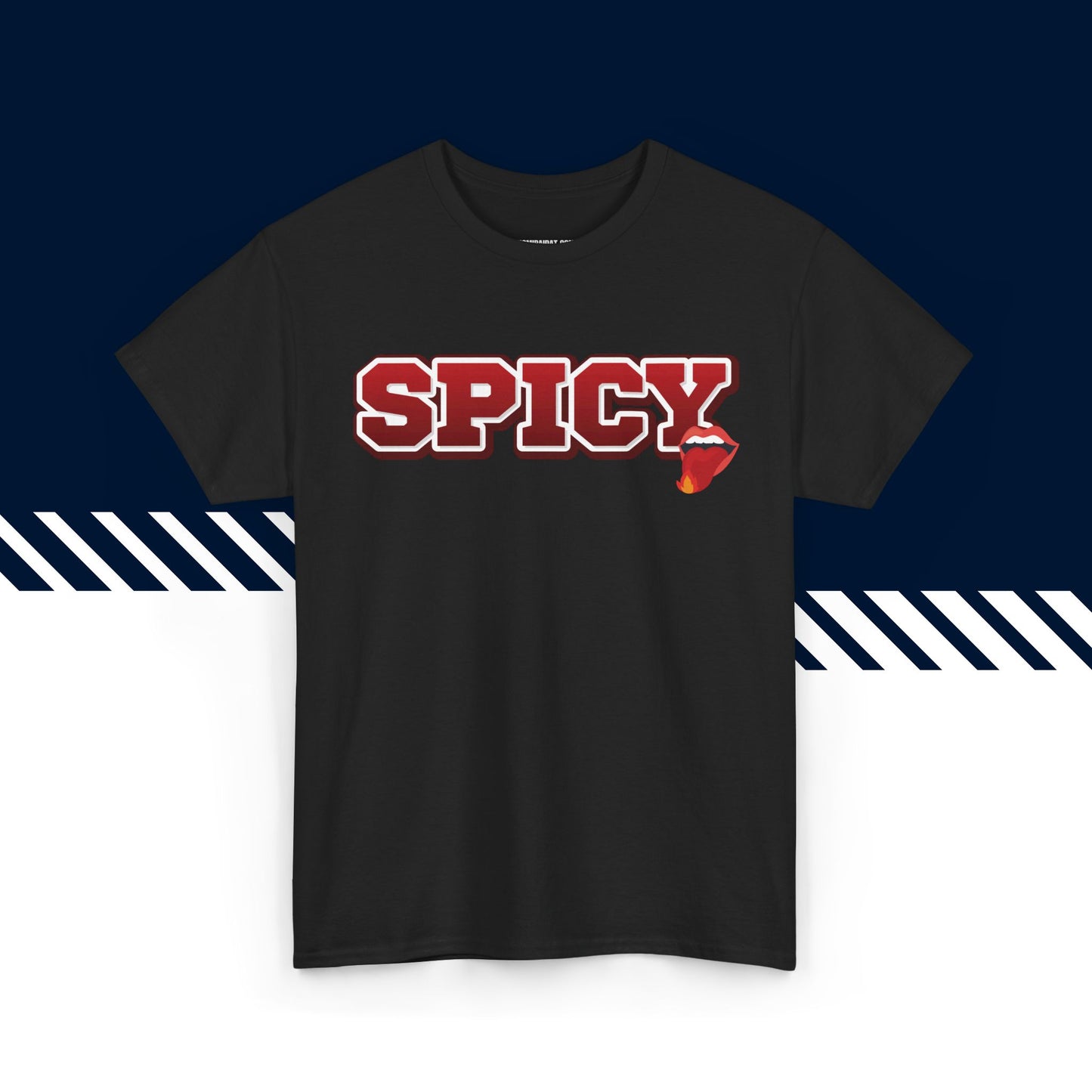 Musta 100% puuvillainen suomi paita, Spicy-tekstipainatus, hauskat t-paidat.