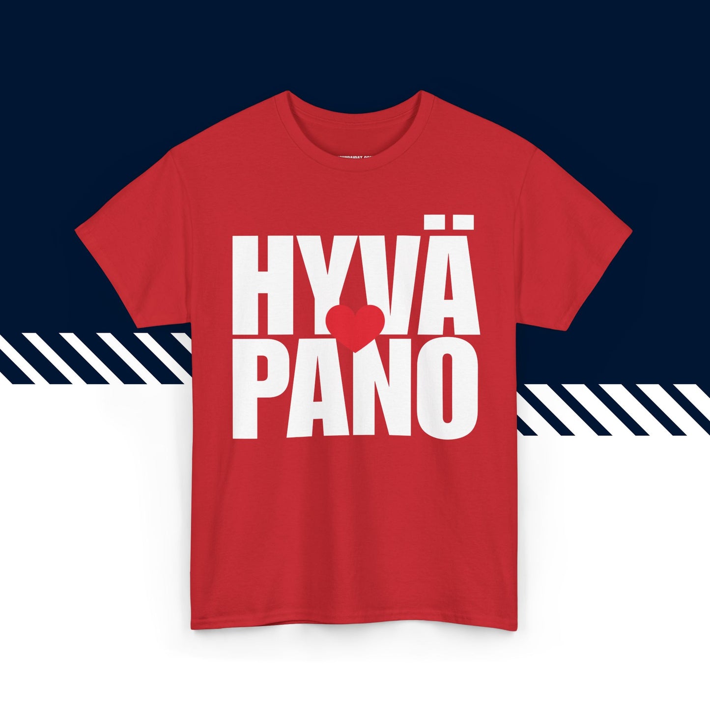 Punainen 100% puuvillainen t-paita, t paidat hauskat tekstit, Hyvä pano -tekstipainatus, rento malli.