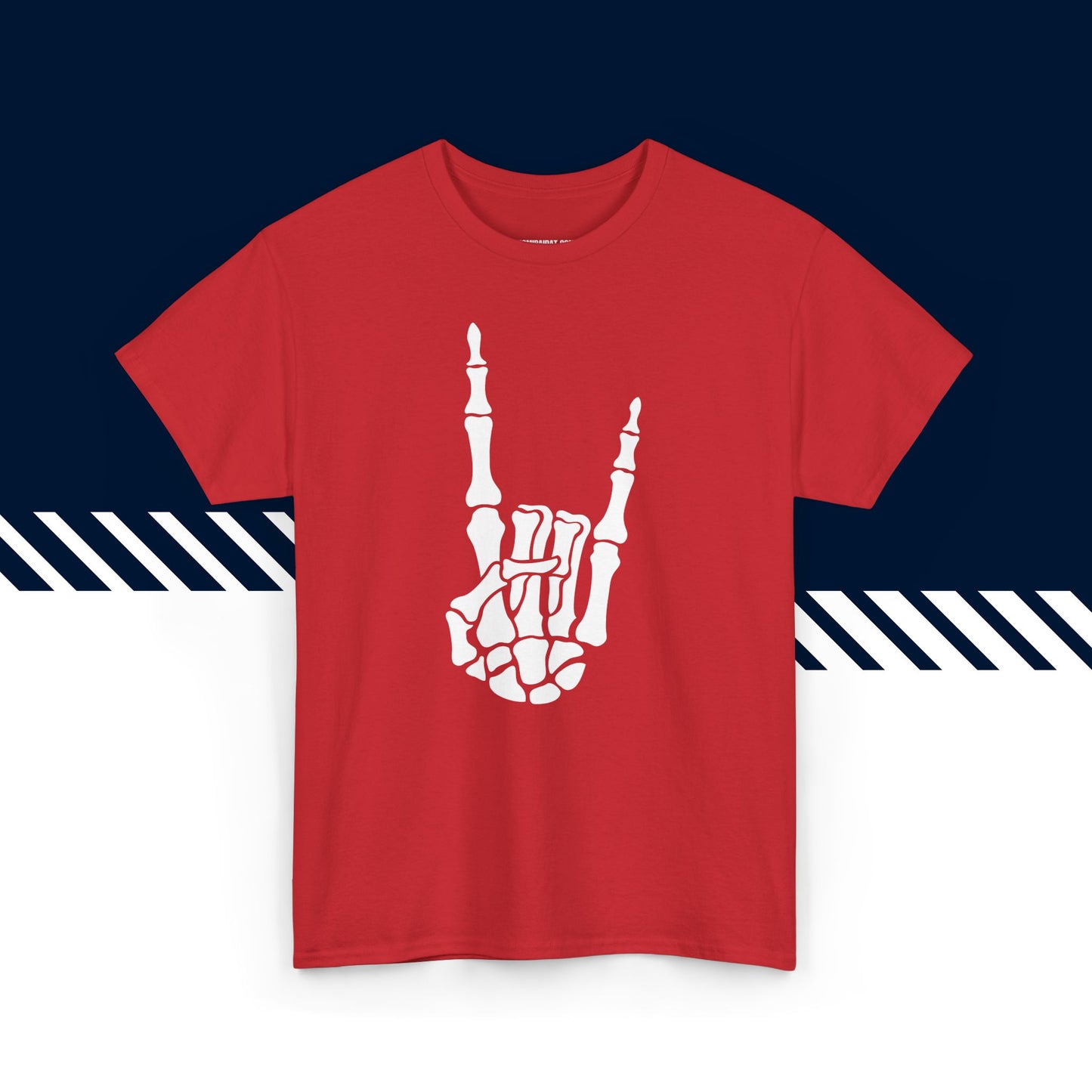 Punainen 100% puuvillainen t paidat hauskat tekstit, Rock On -tekstipainatus, rento malli.