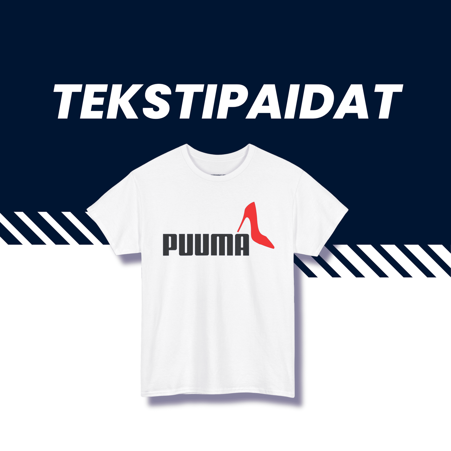 Suomipaidat.comin hauskat teksti paidat, unisex-mallit, värikkäät t-paidat hauskoilla teksteillä.
