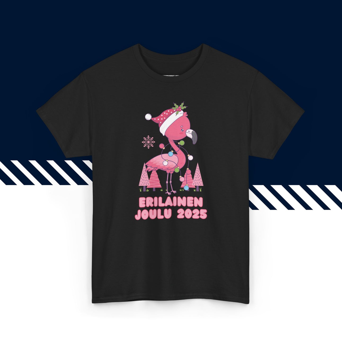 Musta puuvillainen hauskat t-paidat, hauska paita, t-paita lahjaksi, Erilainen joulu -kuvio, unisex-malli.