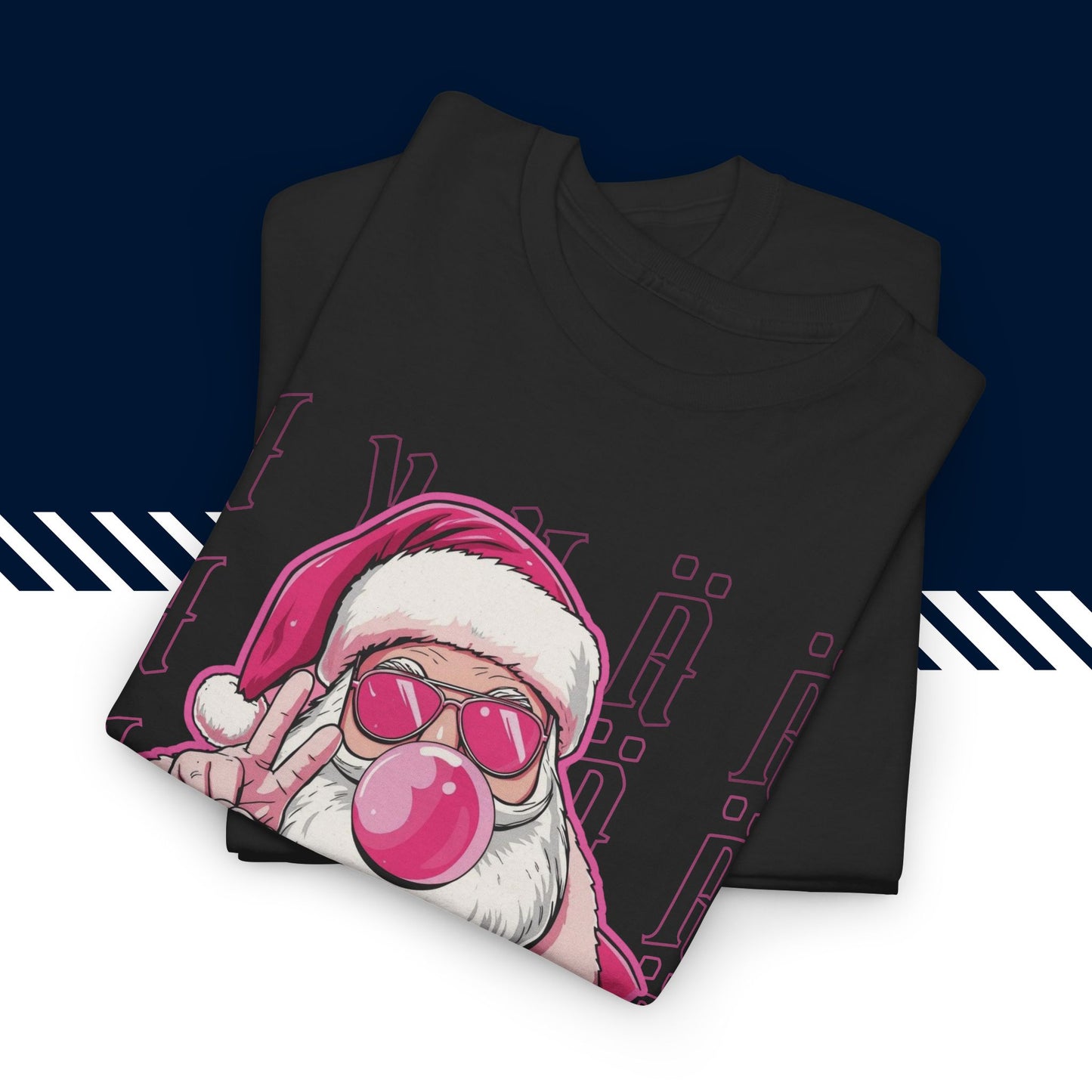 Musta puuvillainen hauskat paidat, suomi t-paidat, Pinkki pukki t-paita taitettuna, 100% puuvilla, unisex-malli.