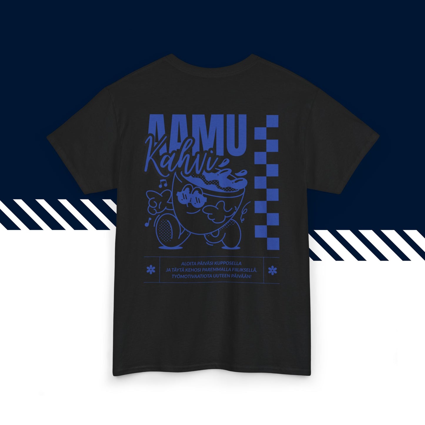 Musta puuvillainen hauskat teksti paidat, t paidat hauskat tekstit, miesten hauskat paidat, Aamukahvi -tekstipainatus, unisex-malli.