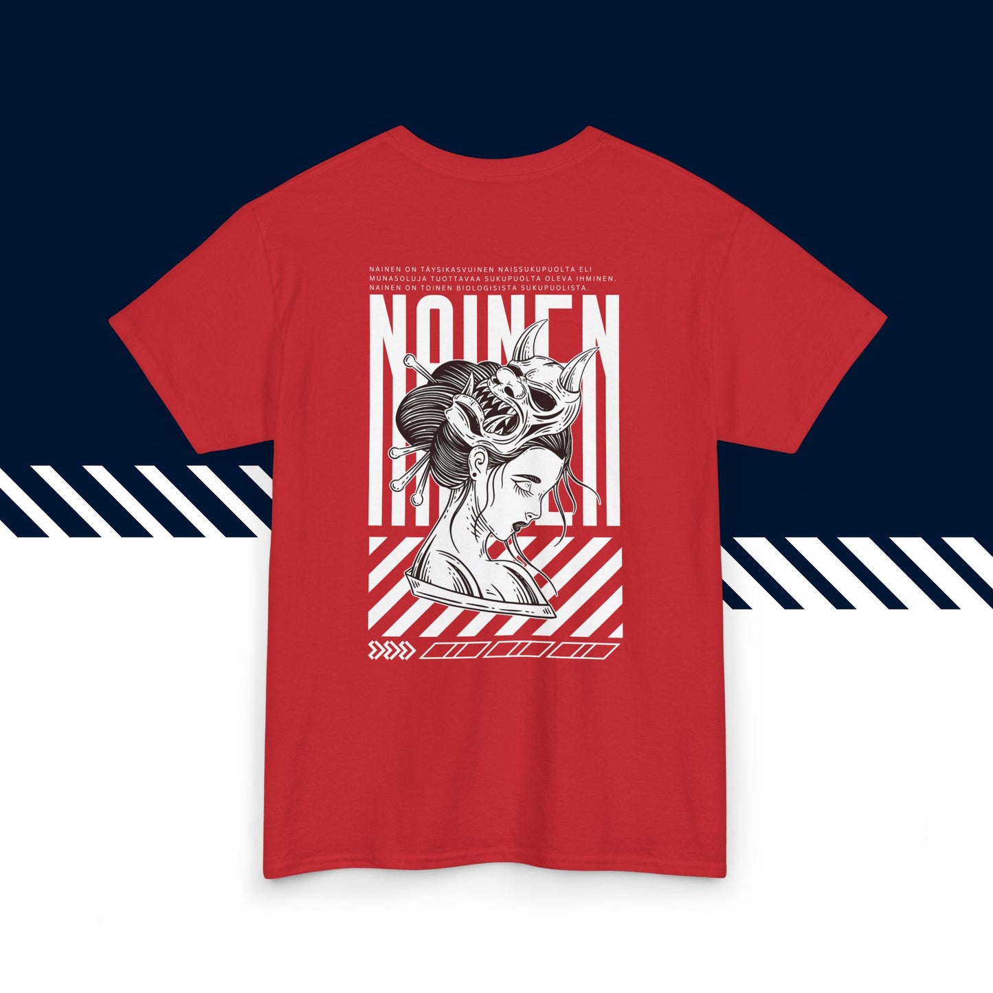 Punainen 100% puuvillainen hauskat t-paidat, t paidat hauskat tekstit, Nainen -selkäkuvio, naisten ja unisex-malli.