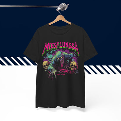 Musta 100% puuvillainen Miesflunssa t-paita, hauskat paidat, henkarissa, rento unisex-malli.