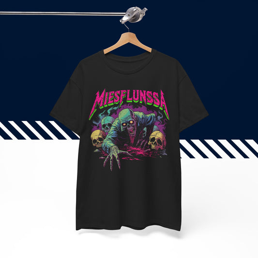 Musta 100% puuvillainen Miesflunssa t-paita, hauskat paidat, henkarissa, rento unisex-malli.