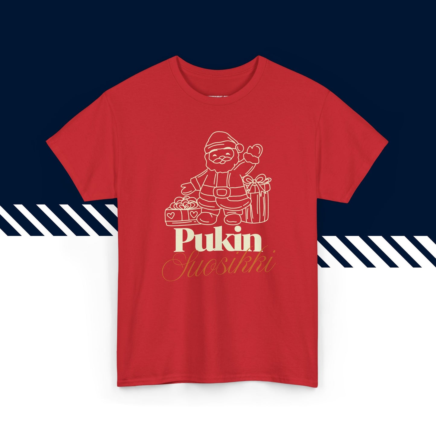 Punainen 100% puuvillainen hauskat t-paidat, t paidat hauskat tekstit, Pukin suosikki -teksti, unisex-malli.
