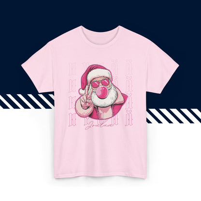Pinkki puuvillainen hauskat printtipaidat, suomi paidat, Pinkki pukki -kuvio, unisex-malli.