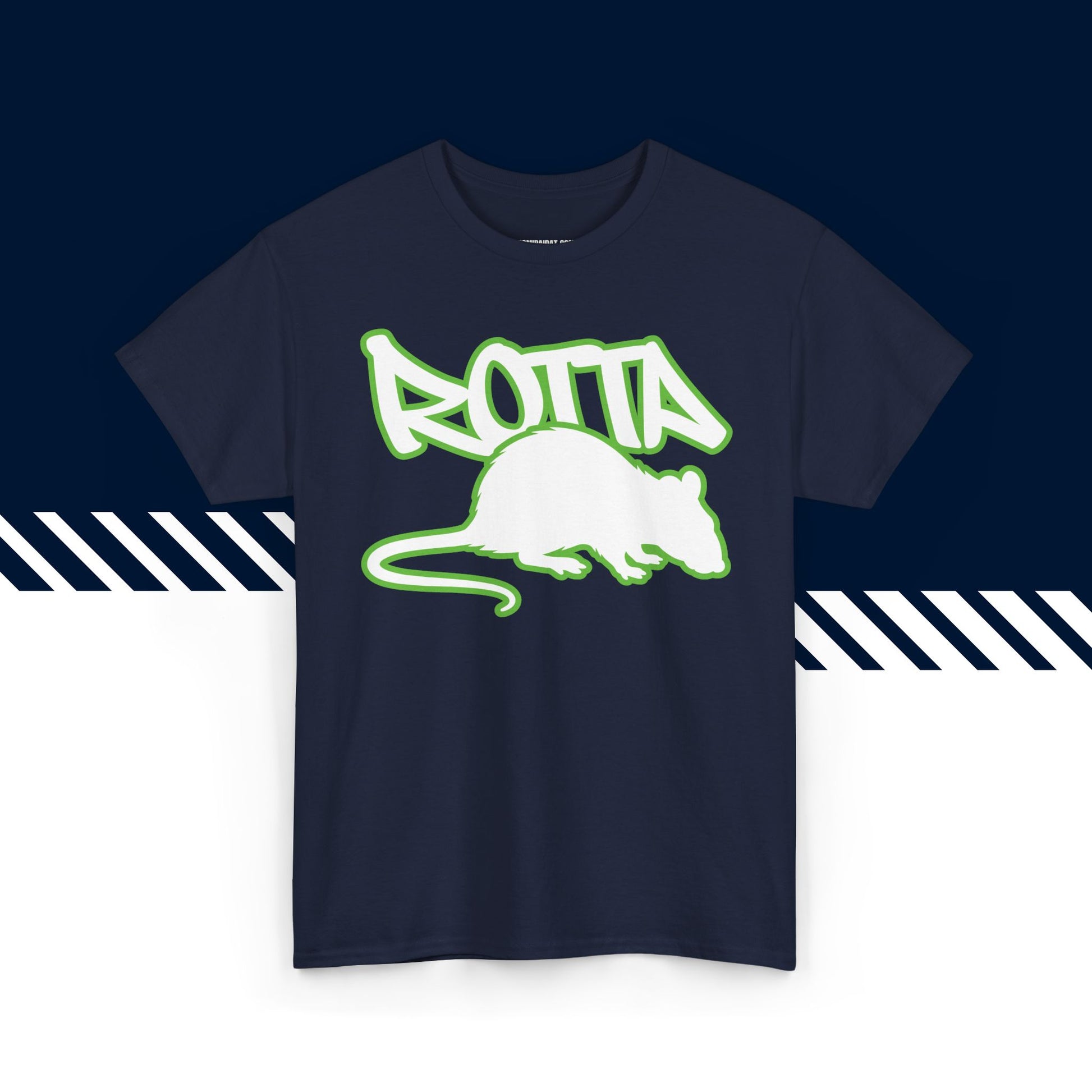 Tummansininen 100% puuvillainen suomi paidat, Rotta-kuvio, rento malli.