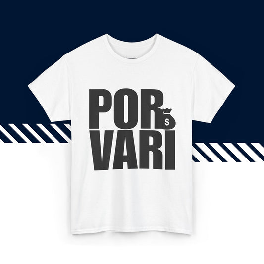 Valkoinen 100% puuvillainen suomi paita, Porvari-tekstipainatus, hauskat t-paidat.