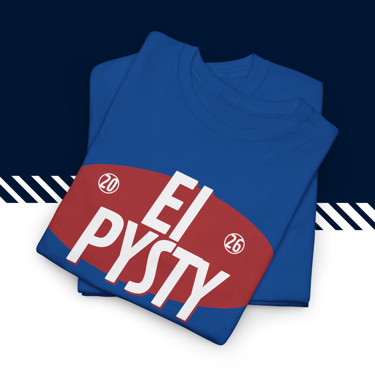 Sininen puuvillainen hauskat printtipaidat, suomi t-paidat, Ei pysty t-paita taitettuna, 100% puuvilla, unisex-malli.