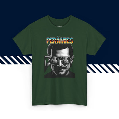 Tummanvihreä 100% puuvillainen suomi paidat, Perämies-tekstipainatus, miesten hauskat paidat.