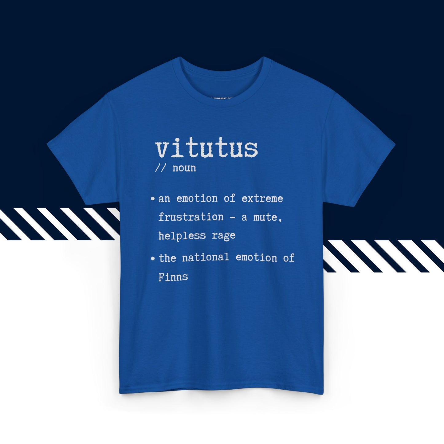Sininen 100% puuvillainen t-paita, miesten hauskat paidat, Vitutus-tekstipainatus, rento malli.