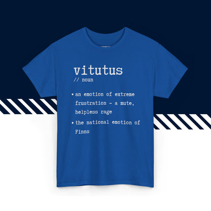 Sininen 100% puuvillainen t-paita, miesten hauskat paidat, Vitutus-tekstipainatus, rento malli.