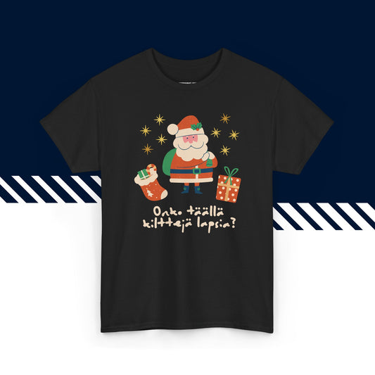 Musta puuvillainen hauskat t-paidat, hauska paita, t-paita lahjaksi, Kilttejä lapsia -kuvio, unisex-malli.