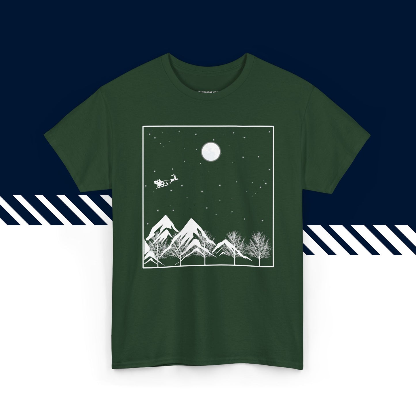 Tummanvihreä 100% puuvillainen hauskat teksti paidat, t paidat hauskat tekstit, Pukki matkalla -tekstipainatus, unisex-malli.