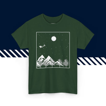 Tummanvihreä 100% puuvillainen hauskat teksti paidat, t paidat hauskat tekstit, Pukki matkalla -tekstipainatus, unisex-malli.